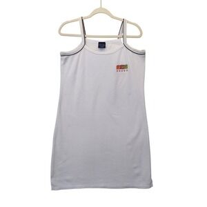 Startime Aruba Embroidered Floral Tank Dress White Pique Cotton Mens XL Souvenir